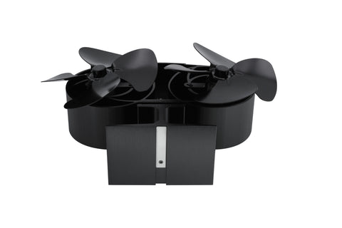 Houtkachel ventilator met 2 bladen