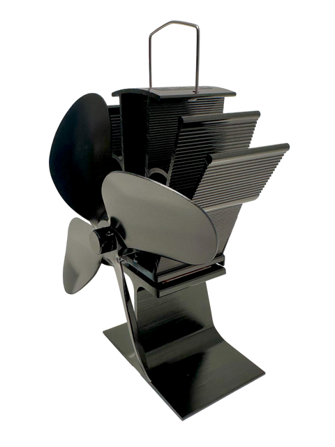 Houtkachel ventilator sfeer met extra gecurvde bladen