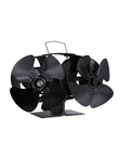 Houtkachel ventilator met 2 bladen