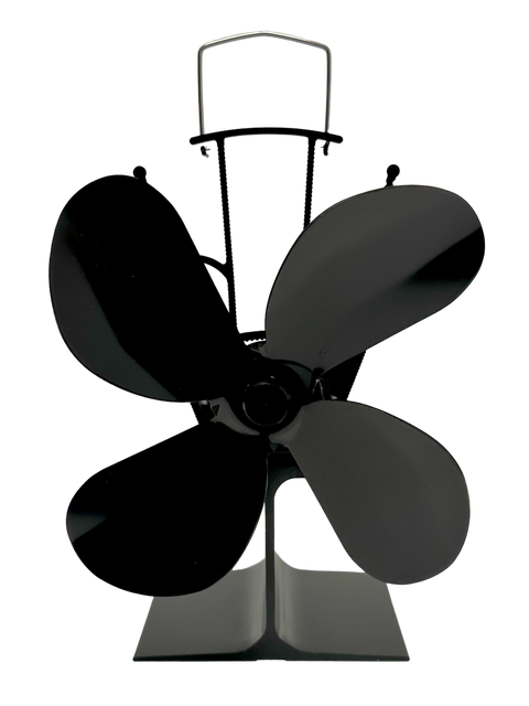 Houtkachel ventilator sfeer met extra gecurvde bladen