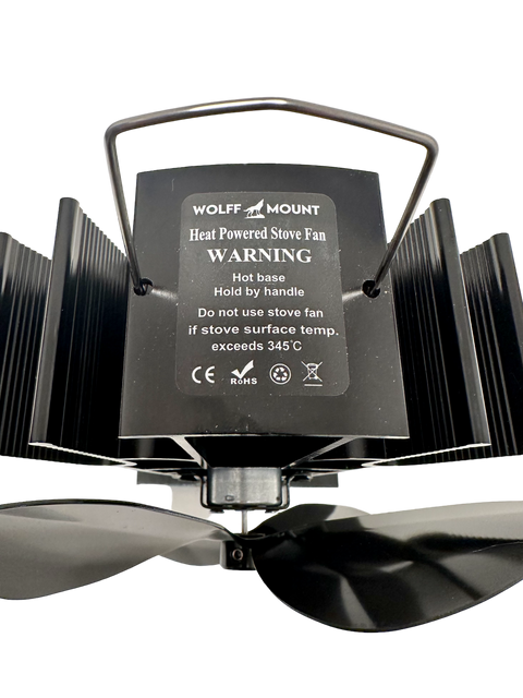 Houtkachel ventilator sfeer met extra gecurvde bladen